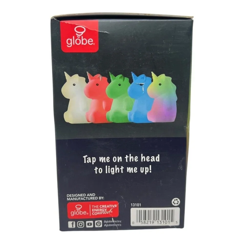 Globe Electric Unicorn Multi-color LED Rechargeable Silicone Night Light Rylie - Picture 2 of 16
